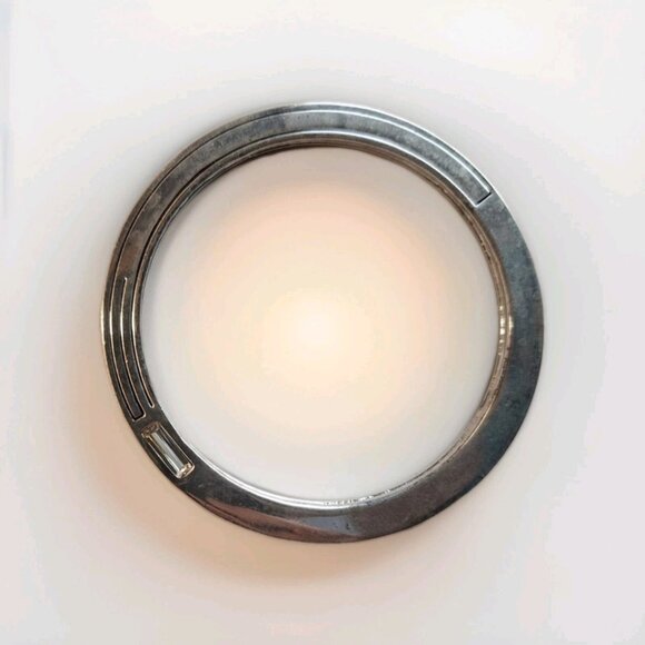 Vintage Givenchy Silver & Gold toned Crystal Embellished Bangle Bracelet Luxury - Picture 1 of 4